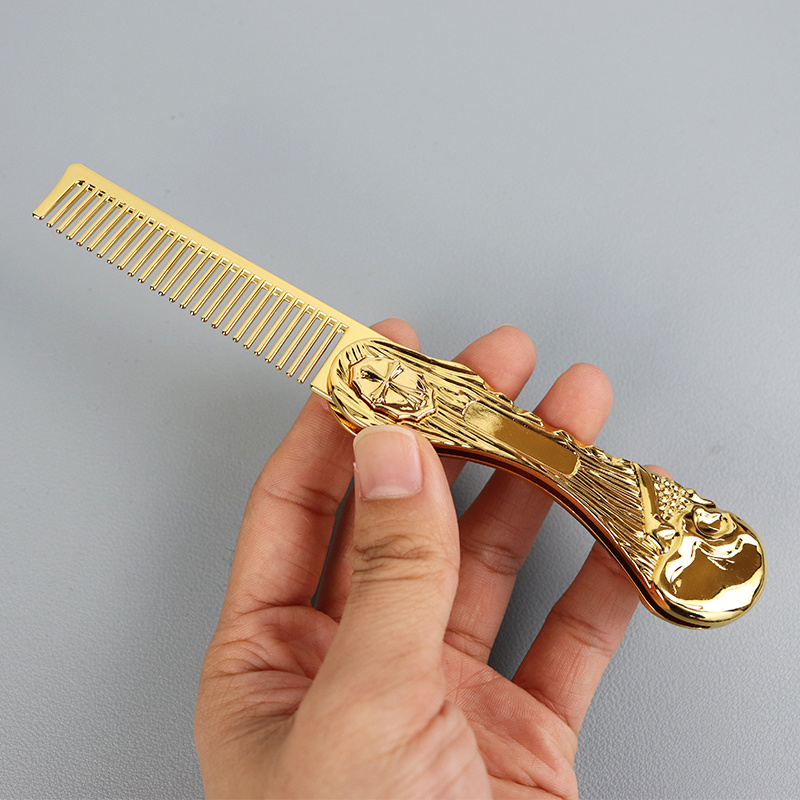 Hair Care Zinc - Peine plegable portátil de aleación de