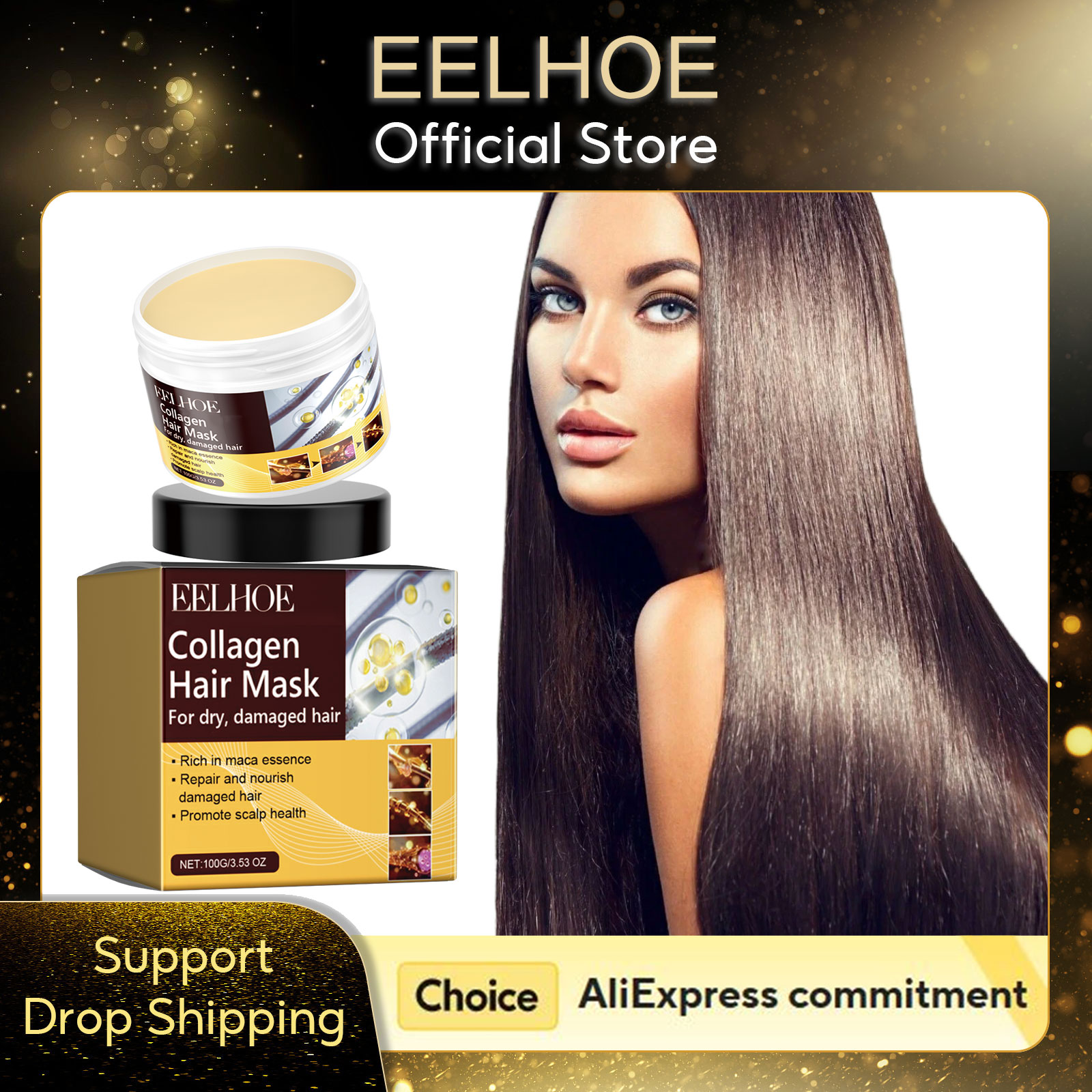 Hair Care Vegan - Mascarilla Capilar de Colágeno EELHOE, Tratamiento