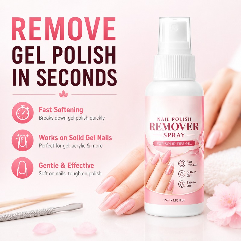 Hair Care Gel - Spray Removedor de Uñas, Líquido Disolvente