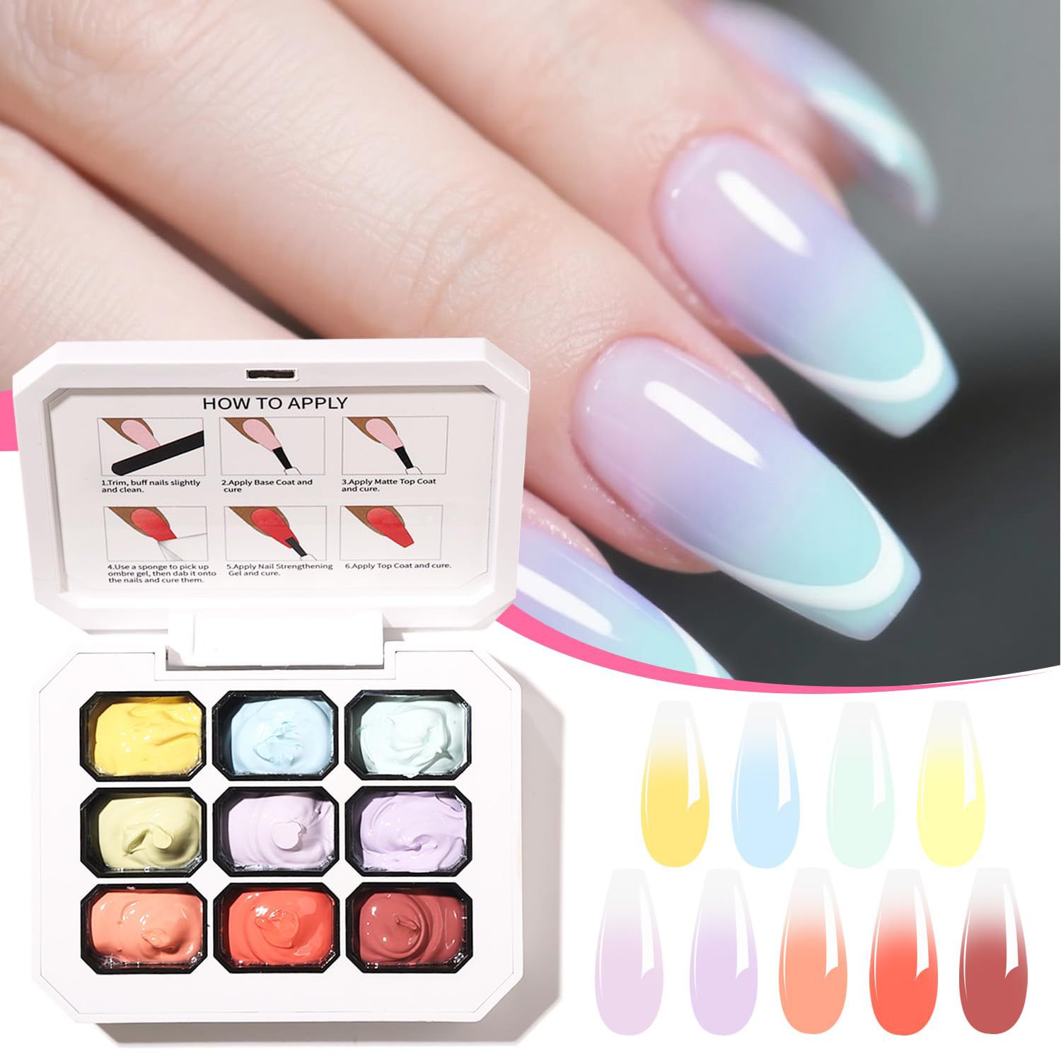 Esmalte de uñas de 9 colores c - Hair Care Gel reseña y precio