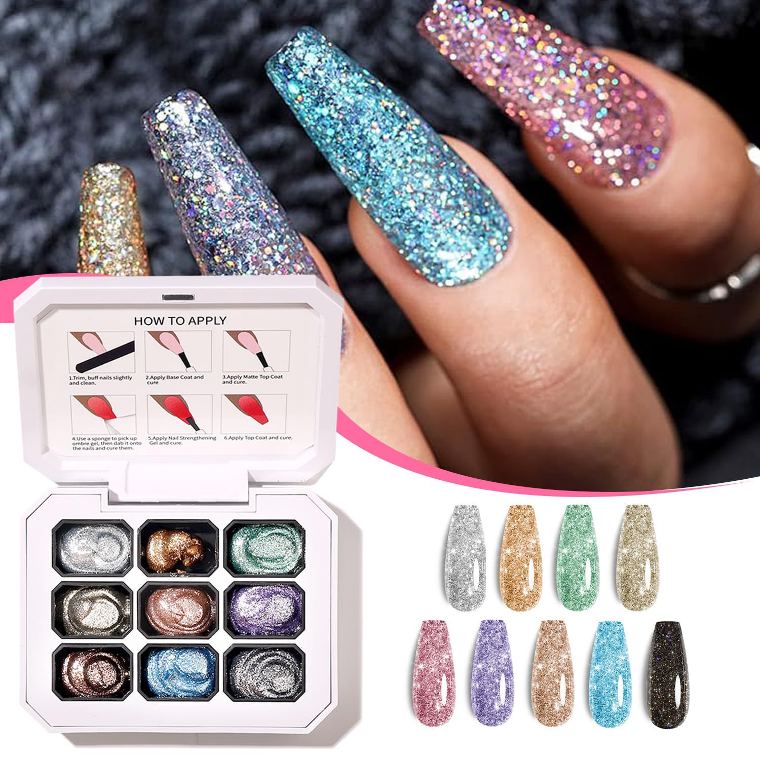 Esmalte de uñas de 9 colores c - Hair Care Gel reseña y precio