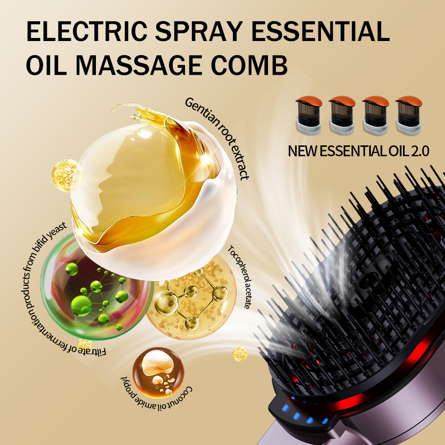 Peine de masaje 4 en 1, bomba  - Hair Care Essential reseña y precio